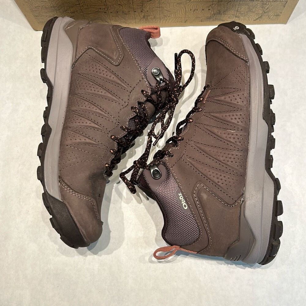Oboz Womens Sypes Mid Leather B-Dry Waterproof Hiking Boots Sz 7.5 Peppercorn 77 - Picture 6 of 11